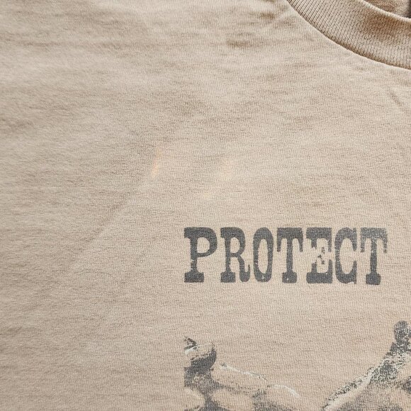Vintage tan "Protect Your Nuts" size large - Picture 3 of 8